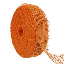 Artikel Juteband, ljusorange, 5 cm brett, 40 m långt