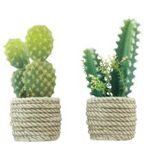 Artikel Kaktus i kruka konstgjord kaktus assorterad 28cm 2st