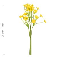 Artikel Konstgjord kamomill som blombukett för fräsch och lättskött dekoration, 28 cm, 3 stycken