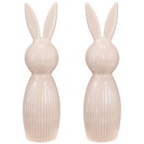 Artikel Dekorativ kaninfigur i keramik för modern inredning, 22 cm