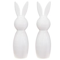 Artikel Enkel kaninfigur som dekorationsföremål för moderna vårdekorationer, 22 cm, 2 stycken