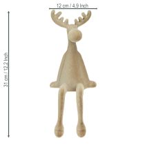 Artikel Älgflockad kantsittare brun 31 cm 3 stycken