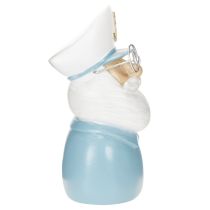Artikel Kaptenfigur, maritim dekoration med glasögon och hatt, 16 cm