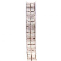 Kontrollera bandet ljusbrunt 15mm 15m