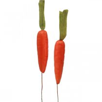 Artikel Dekormorötter, påskdekorationer, morötter på tråd, konstgjorda grönsaker orange, grön H11cm 36p