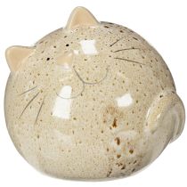 Artikel Dekorativ kattfigur i keramik, rund design för vardagsrum eller sovrum, 13 cm