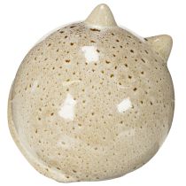 Artikel Dekorativ kattfigur i keramik, rund design för vardagsrum eller sovrum, 13 cm