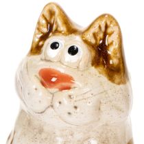 Artikel Dekorativa kattfigurer i keramik, roliga djurfigurer för vardagsrumsdekoration, 8 cm, 4 stycken