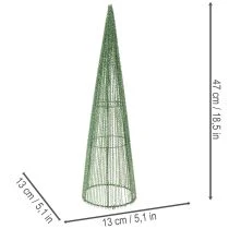 Artikel Metallkottar, gröna, för blomsterarrangemang, 62 cm, 2 stycken