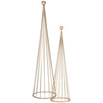 Julgran metalldekoration guldkottar H62/83cm set om 2