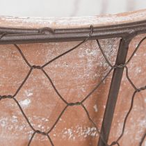 Artikel Handtag för blomkruka i keramik, metall, brun, Ø18cm