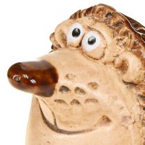 Artikel Keramik igelkottdekoration höstdekoration handmålad H7cm 3 st