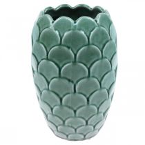 Artikel Keramik Blomvas Vintage Grön Crackle Glaze Ø15cm H22cm
