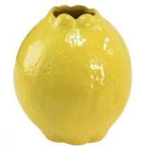Keramikvas gul citron dekoration Medelhavet Ø12cm H14,5cm
