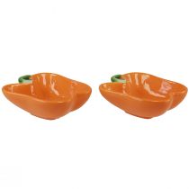 Artikel Keramikskålar apelsin paprika dekoration 16x13x4,5cm 2st