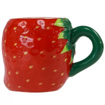 Artikel Keramikkopp jordgubbe för plantering 10cm Ø6,5cm