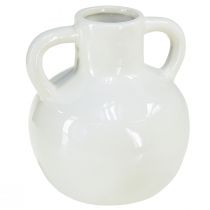 Artikel Keramikvas vit vas med 2 handtag keramik Ø7cm H11,5cm