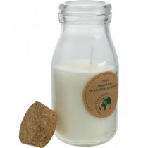 Ljus i glas sojavaxlykta Sojaljus vit H12cm