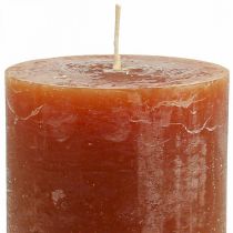 Artikel Enfärgade ljus rödbruna pelarljus 85×120mm 2 st