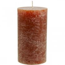 Artikel Enfärgade ljus rödbruna pelarljus 85×150mm 2 st