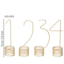 Artikel Ljusdekoration adventsnummer 1-4 matt guld metall H10cm 4 st