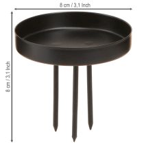 Artikel Ljusstake adventskrans metall svart matt Ø8cm 4 st