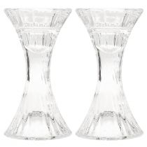 Artikel Ljusstake glas rund pinne ljusstake Ø7cm H13cm 2st