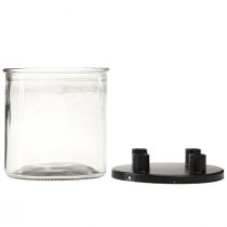 Artikel Ljusstake glas Stav ljusstake dekorationsglas H11cm Ø10cm