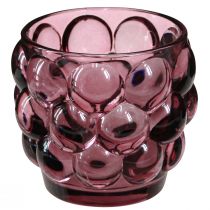 Artikel Ljushållare värmeljushållare i glas i Berry Ø7cm H7cm 6 st
