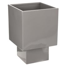 Artikel Grå kubkruka med bas för modern dekoration, 22 cm