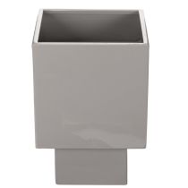 Artikel Grå kubkruka med bas för modern dekoration, 22 cm