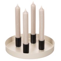 Artikel Rund magnetisk ljushållare, mattsvart, för 25 mm koniska ljus, 4 stycken