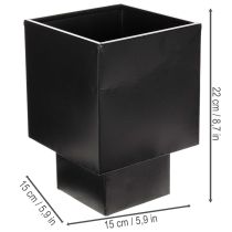 Artikel Svart kubkruka med bas, modern, 22 cm