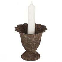 Artikel Ljusstake trofé antik pinne ljusstake metall Ø10cm H9,5cm