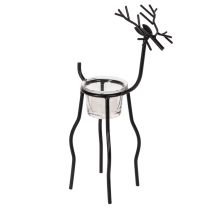 Artikel Renljusstake med värmeljus i glas, 28 cm