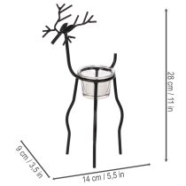 Artikel Renljusstake med värmeljus i glas, 28 cm