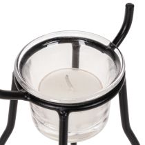 Artikel Renljusstake med värmeljus i glas, 28 cm