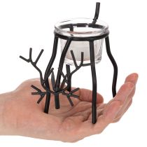 Artikel Renljusstake med värmeljus i glas, 15 cm