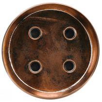 Artikel Ljusstake skål för 4 st pinnljus antik look brons Ø22cm