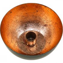 Artikel Ljusstake i svart och brons, avsmalnande ljusstake, Ø13cm H6cm
