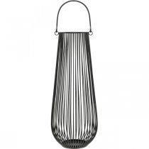 Artikel Ljusstake svart dekorativ lykta med handtag Ø22cm H52cm