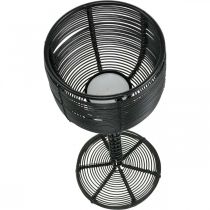 Artikel Värmeljushållare metall svart dekorativt vinglas Ø13cm H31,5cm