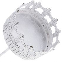 Artikel Ljusstake vit antik Ø7cm H12cm 1 st