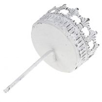Artikel Ljusstake vit antik Ø7cm H12cm 4st