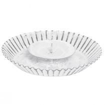 Artikel Ljusstake vit metall kakform Shabby Chic Ø15cm