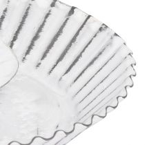 Artikel Ljusstake vit metall kakform Shabby Chic Ø15cm