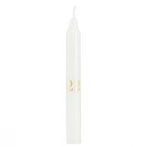 Artikel Ljusstake på glas med 24 ljus adventskalender H14,5cm
