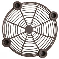 Artikel Ljushållare för 4 ljus dekorativ skål metall brun Ø14cm