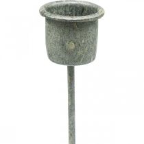 Artikel Plug-in ljushållare Shabby Chic grå Ø3cm H8,5cm 8 st