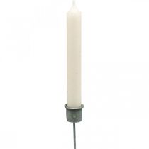 Artikel Plug-in ljushållare Shabby Chic grå Ø3cm H8,5cm 8 st